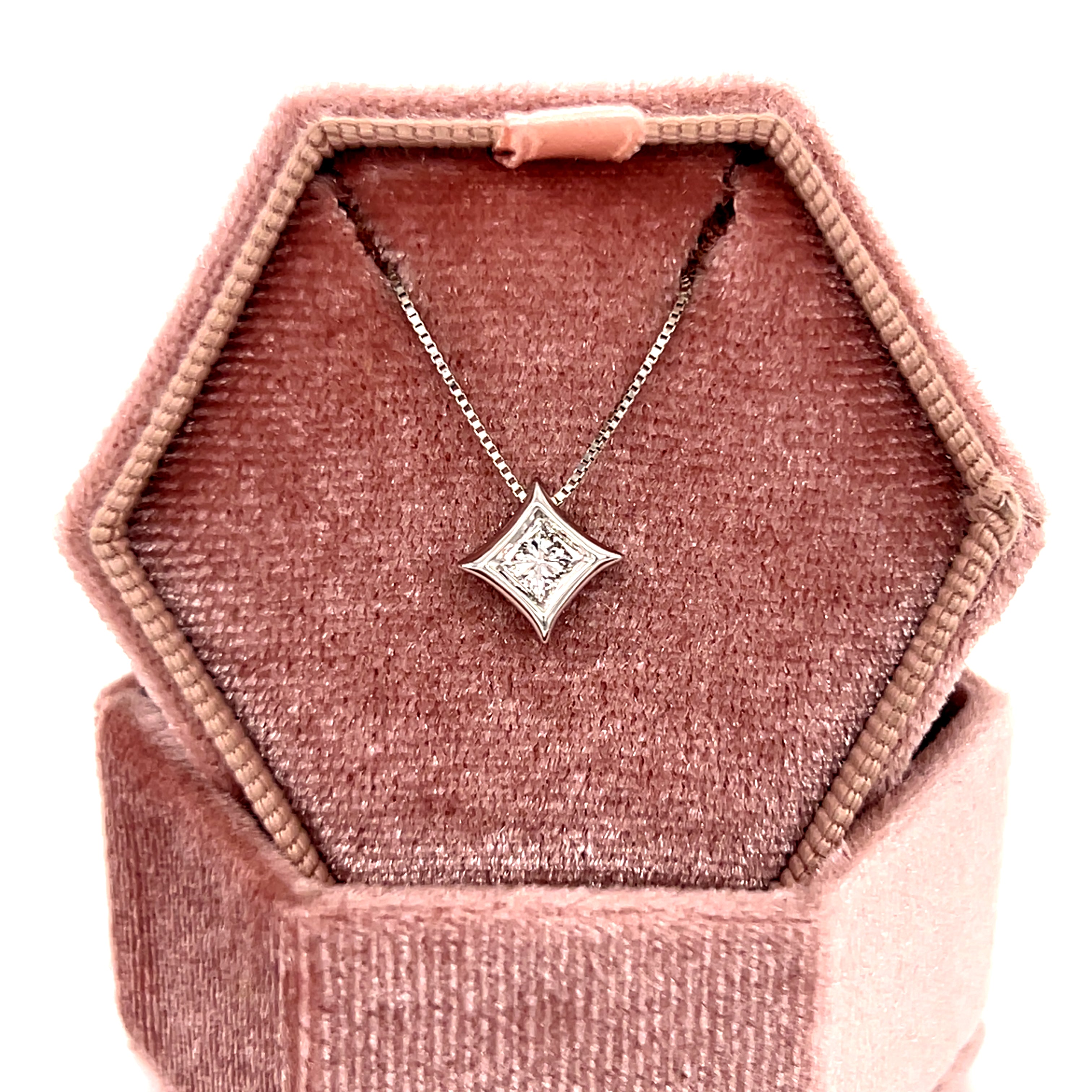 14K White Gold 0.25CT Diamond Starra Fashion Necklace