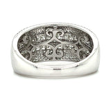 14K White Gold Princess Cut and Round Diamond Anniversary or Fashion Ring