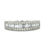 14K White Gold 0.65 Carat Total Weight Diamond Band Ring