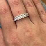 14K White Gold 0.65 Carat Total Weight Diamond Band Ring