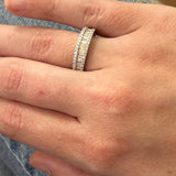 14K White Gold 0.65 Carat Total Weight Diamond Band Ring