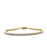 10K Yellow Gold 1.00 Carat Total Weight Diamond Tennis Bracelet 7.25" - 7.8g