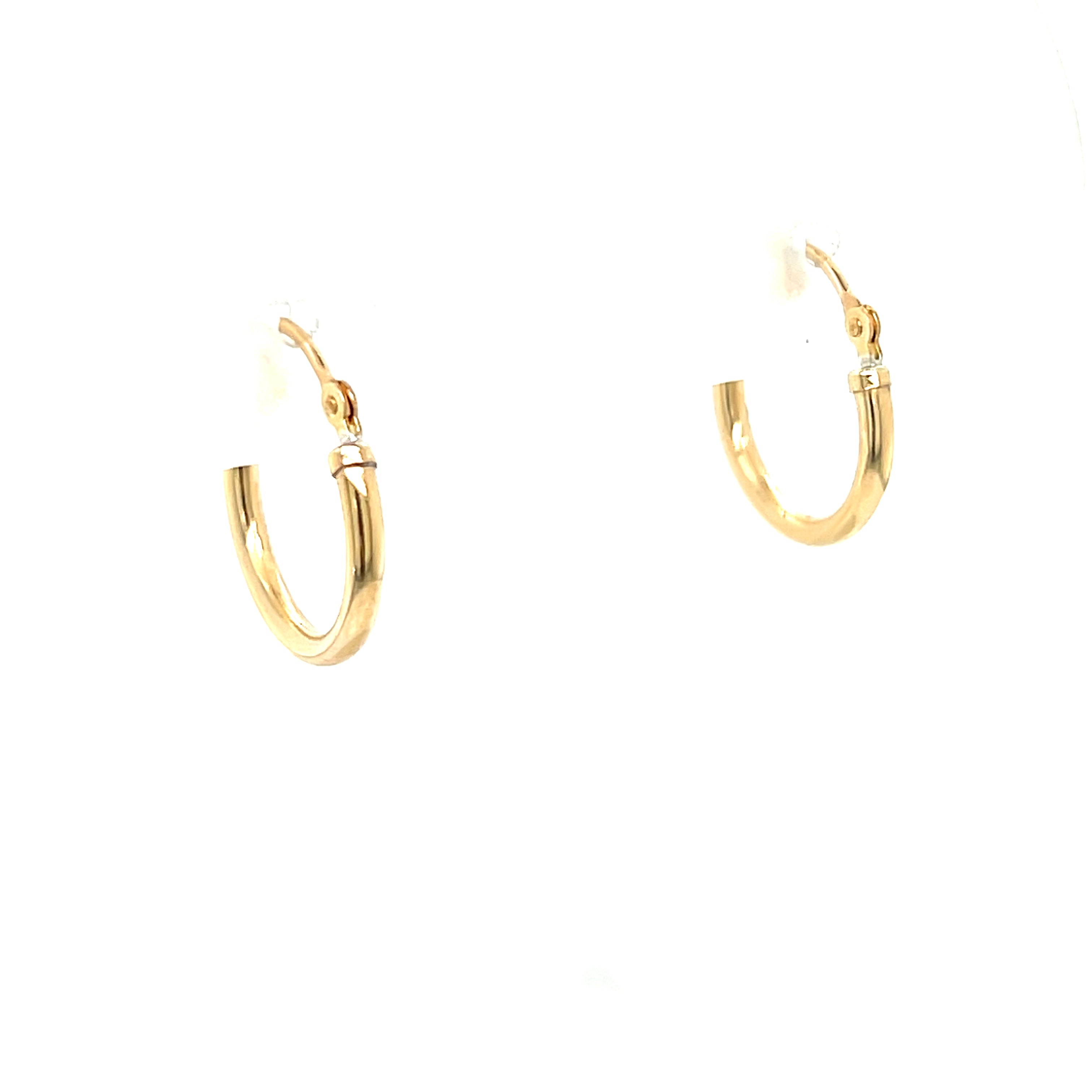 Gold Filled 1.5mm x 15mm Hoop Earrings