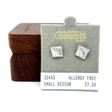 Concepts ~8x8mm Small Design Allergy Free Earrings