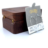 ~7x4mm Crystal Heart Allergy Free Earrings