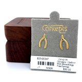 Concepts ~12x6mm Wish Bone Allergy Free Earrings