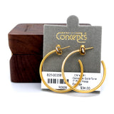 Concepts Gold-Tone 1" Post Hoop Earrings