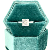 14K White Gold Asscher Cut 2.20 Carat Total Weight (2.00CT E,VS2 Center IGI #732502739) Diamond Hidden Halo Engagement Ring