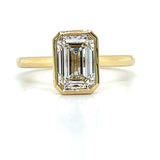 14K Yellow Gold 2.07 Carat E, VS2 Diamond (IGI# 738522827) Bezel-Set Solitaire Engagement Ring
