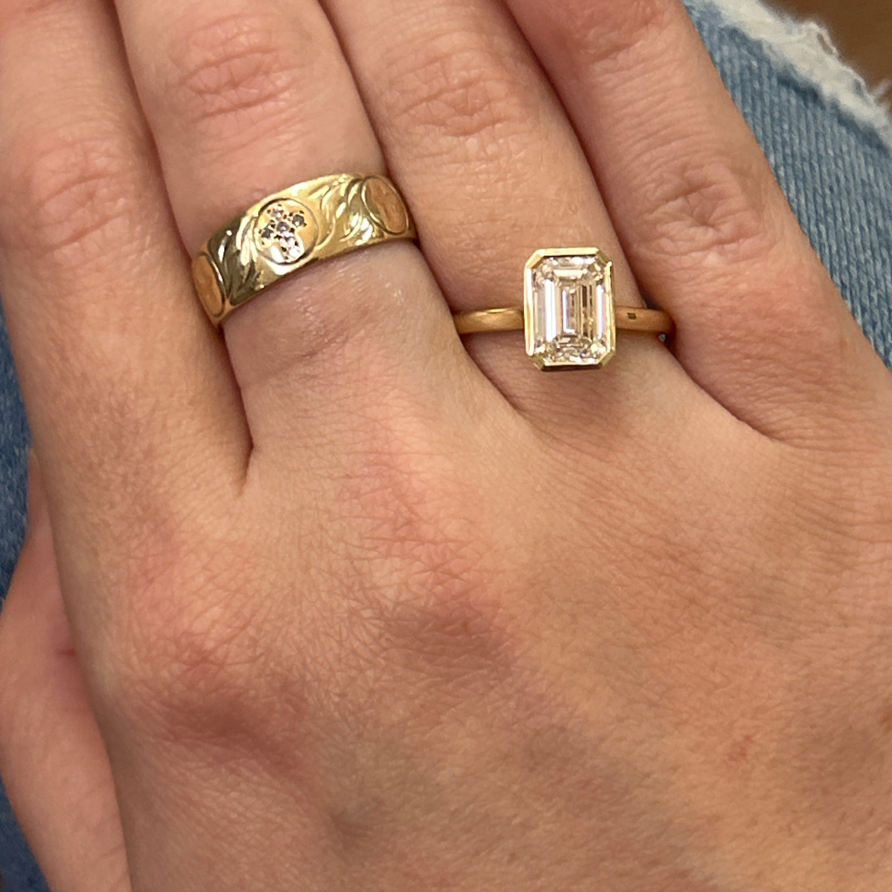 14K Yellow Gold 2.07 Carat E, VS2 Diamond (IGI# 738522827) Bezel-Set Solitaire Engagement Ring