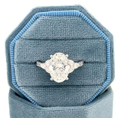 14K White Gold 3.90 Carat Total Weight Diamond Fashion Ring IGI #825605929