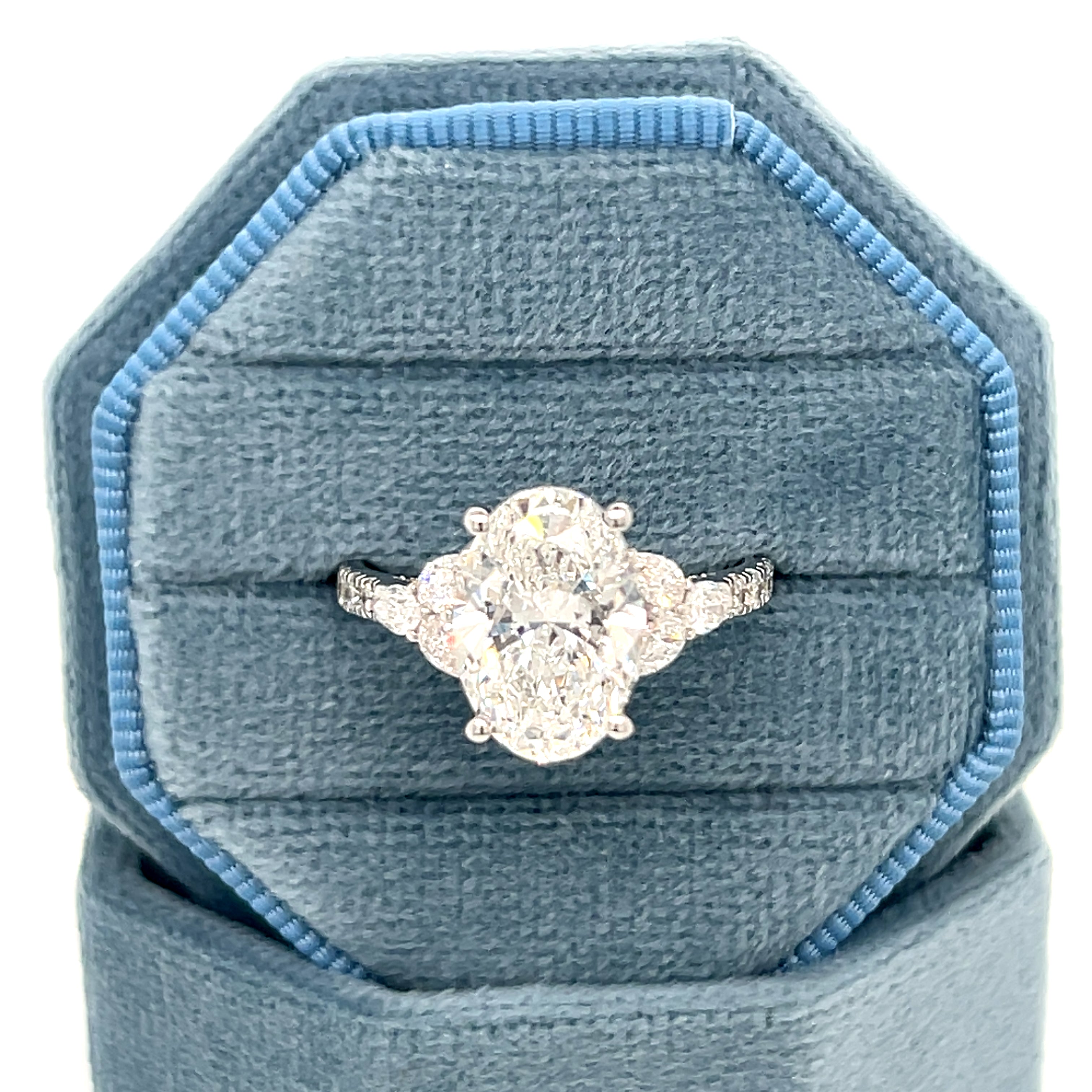14K White Gold 3.90 Carat Total Weight Lab Grown Diamond Fashion Ring IGI #825605929