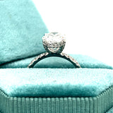 14K White Gold 3.89 Carat Total Weight (3.00CT Oval Center) Lab Grown Diamond Hidden Halo Ring IGI #809614977