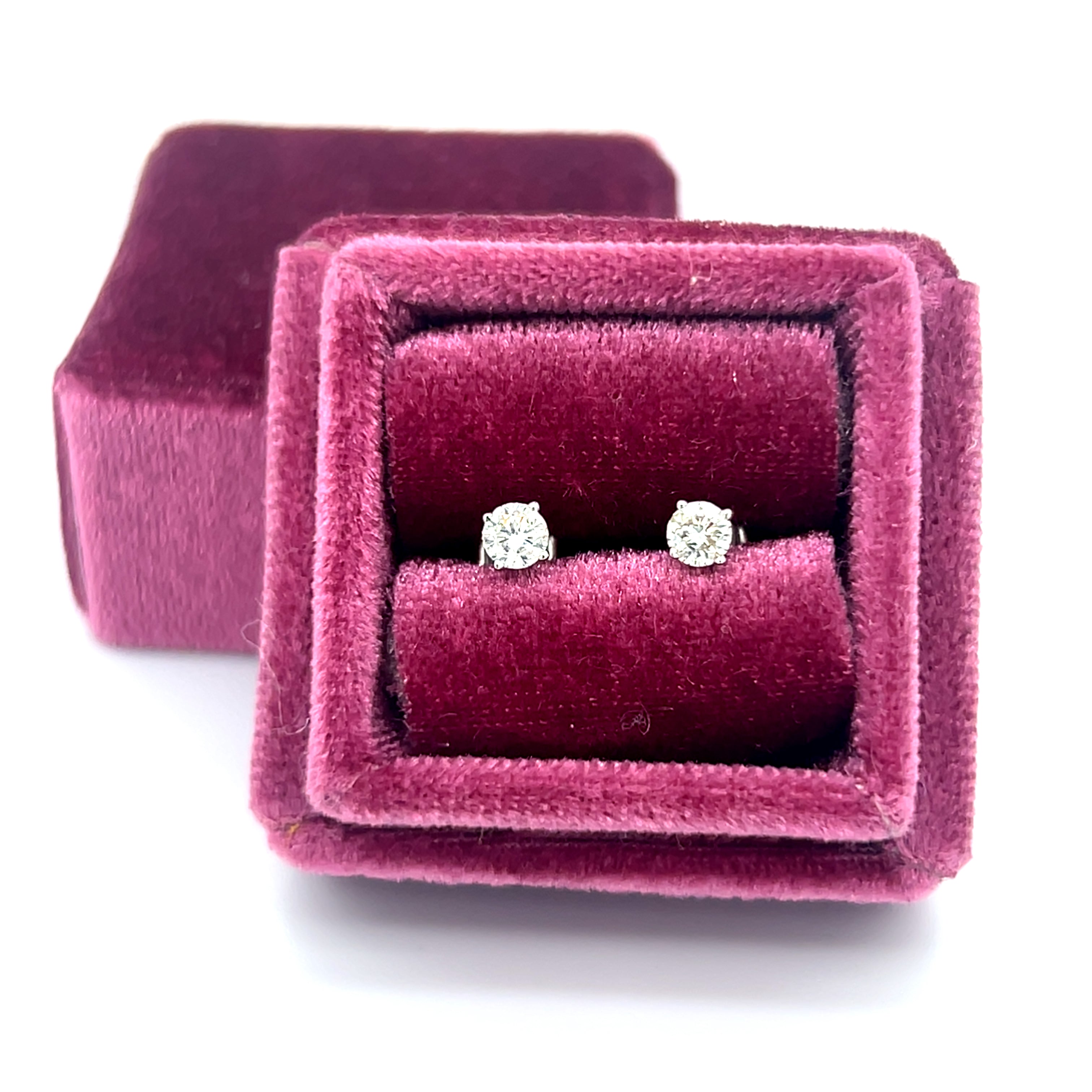 "Catalina" 14K White Gold 1/4 Carat Total Weight Diamond Studs