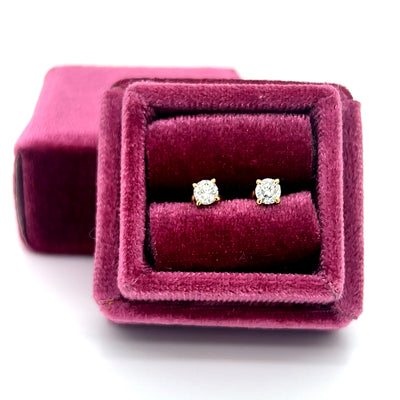 "Dolly" 14K Yellow Gold 1/3 Carat Total Weight Diamond Studs