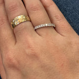 14K White Gold 0.57 Carat Total Weight Lab Grown Diamond Wedding/Anniversary/Stackable Band Ring