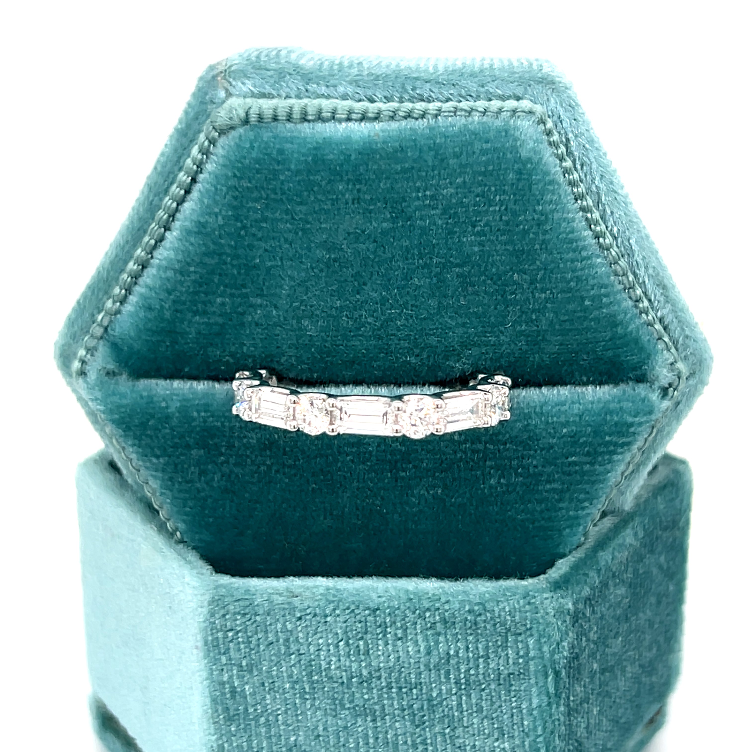 14K White Gold 1.63 Carat Total Weight Lab Grown Diamond Wedding/Anniversary/Stackable Band Ring