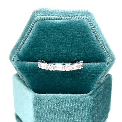 14K White Gold 1.63 Carat Total Weight Lab Grown Diamond Wedding/Anniversary/Stackable Band Ring