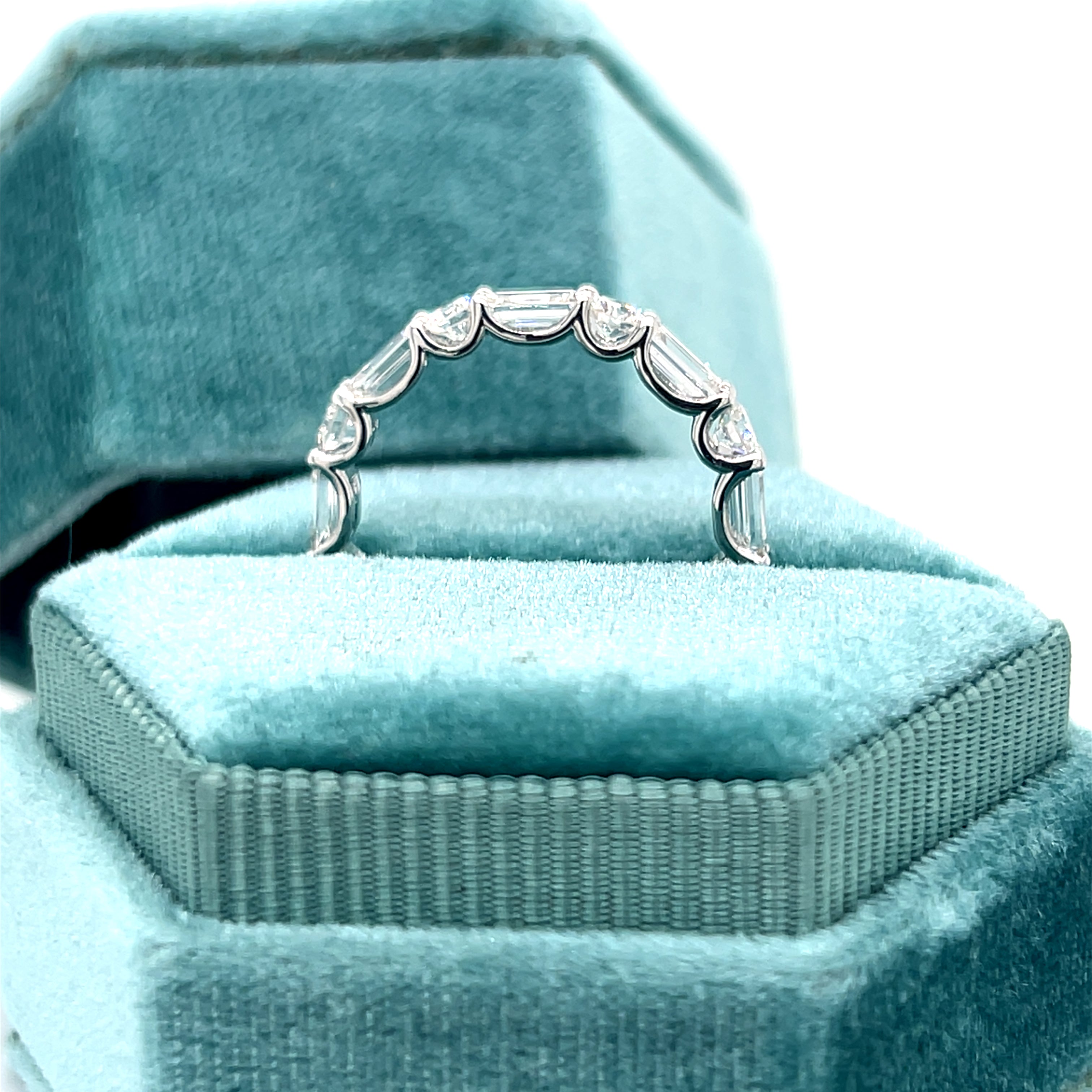 14K White Gold 1.63 Carat Total Weight Lab Grown Diamond Wedding/Anniversary/Stackable Band Ring