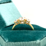 14K Yellow Gold 1.51 Carat Total Weight 3-Stone Lab Grown Diamond Engagement/Wedding/Anniversary/Stackable Ring IGI # 828620304