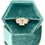 14K Yellow Gold 3.08 Carat Total Weight (2.00CT CTR) 3-Stone Lab Grown Diamond Engagement/Wedding/Anniversary/Stackable Ring  IGI #826620546
