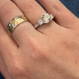 14K White Gold 2.18 Carat Total Weight (1.50CT Center) Lab Grown Diamond Side Stone Ring IGI #828625152