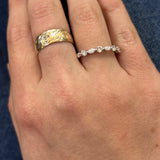 14K White Gold 0.84 Carat Total Weight Lab Grown Diamond Wedding/Anniversary/Stackable Band Ring