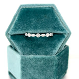 14K White Gold 0.84 Carat Total Weight Lab Grown Diamond Wedding/Anniversary/Stackable Band Ring