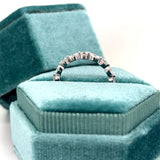 14K White Gold 0.84 Carat Total Weight Lab Grown Diamond Wedding/Anniversary/Stackable Band Ring