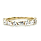 14K Yellow Gold 1.14 Carat Total Weight Lab Grown Diamond Wedding/Anniversary/Stackable Band Ring