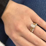 14K Yellow Gold 1.14 Carat Total Weight Lab Grown Diamond Wedding/Anniversary/Stackable Band Ring