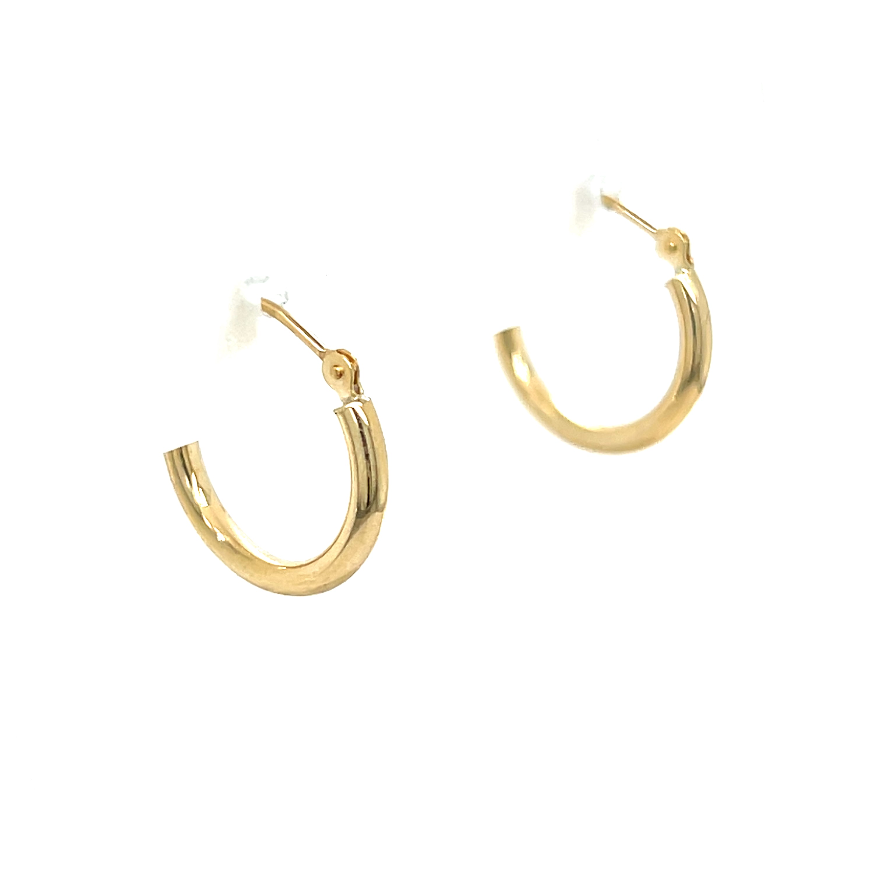 14K Yellow Gold 2mm/16mm Tubular Hoop Earrings