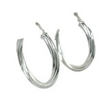 Sterling Silver 35mm Hoop Earrings