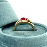 "Sienna" WJS Custom Set Oval Ruby and Natural Diamond Bypass Ring