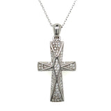 Silver CZ Cross Pendant
