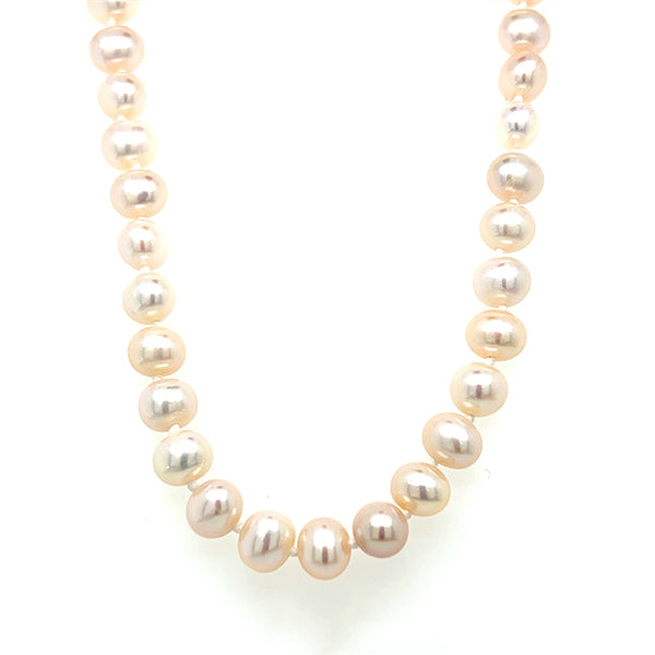 14K Yellow Gold 6mm Freshwater Pearl Necklace 20"
