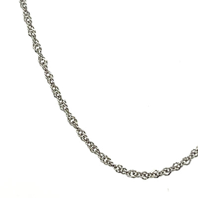 14K White Gold .5mm Sparkle Chain 16"