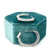 Sterling Silver Lab Grown Diamond Hoop Earrings