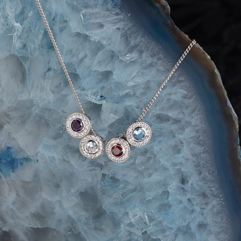 Kelly Waters Sterling Silver Pendant Charm Featuring a Simulated September Birthstone