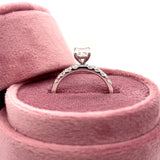 White Gold Lab Grown (1CT Center) Radiant Bridal/Engagement Ring