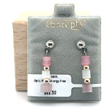 Optic Pastel Pink Allergy Free Earrings