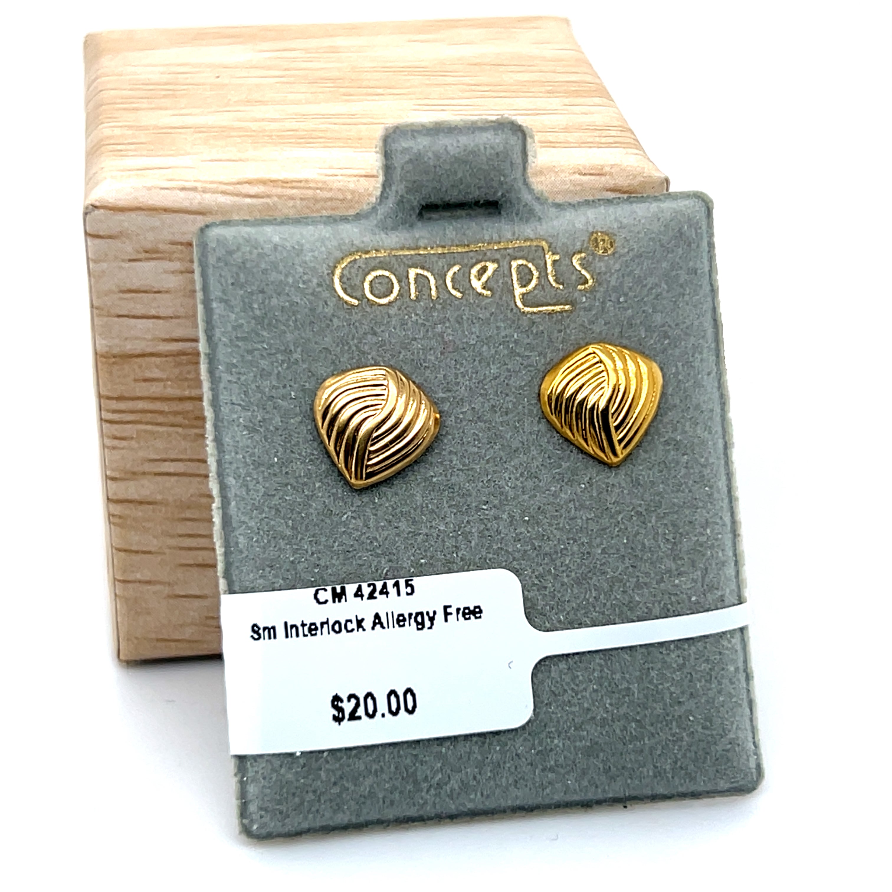 Small Interlocking Allergy Free Earrings