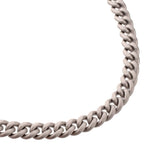 Men's Titanium Flat Clasp Miami Cuban Chain Necklace