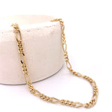 Forever Gold Yellow Gold 4mm Figaro Chain 22"