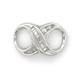 "Halle" 14K White Gold 1/4CT Diamond Omega Slide Estate 423PPHI