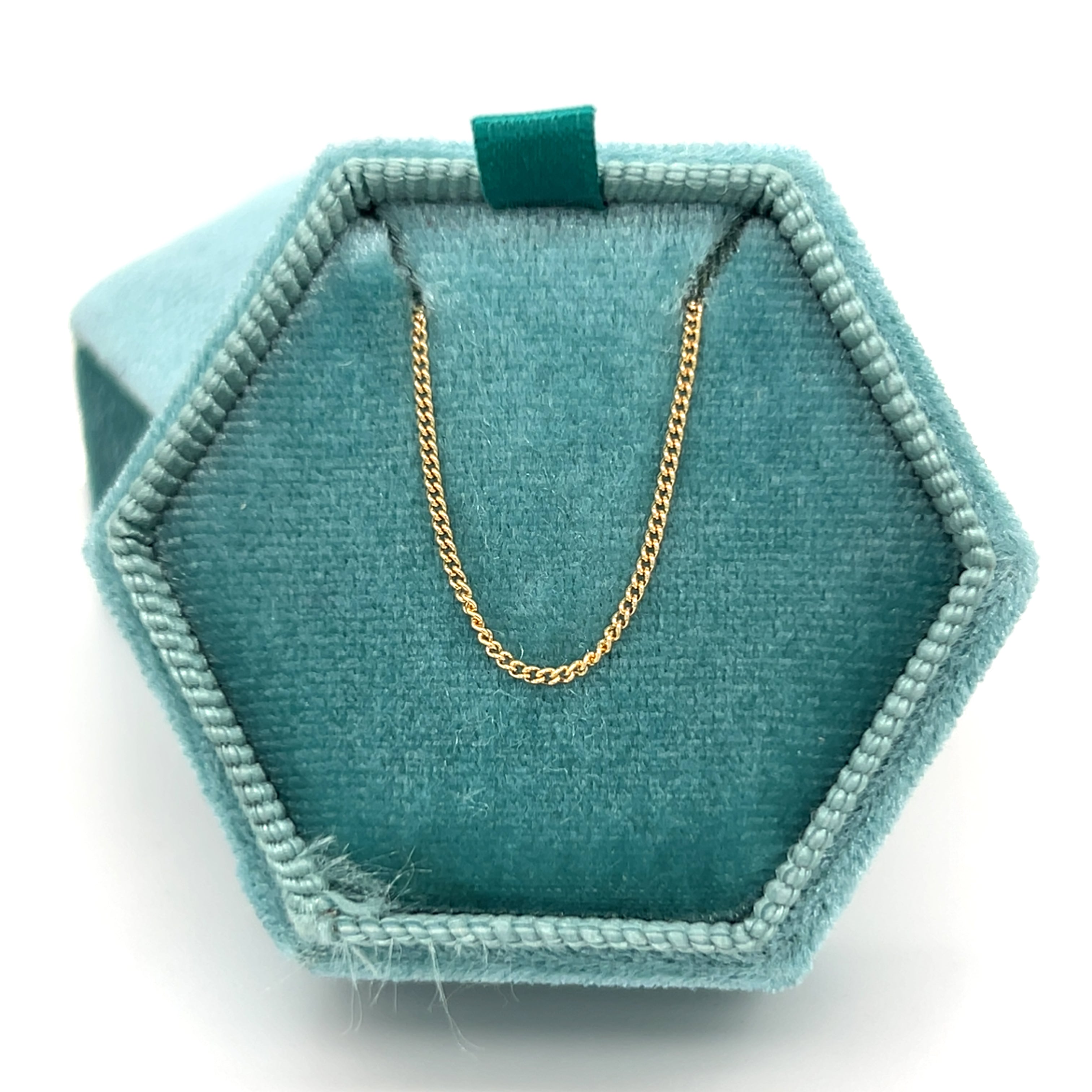 Kelly Waters Black Label Sterling Silver Gold Vermeil 1mm Curb Chain