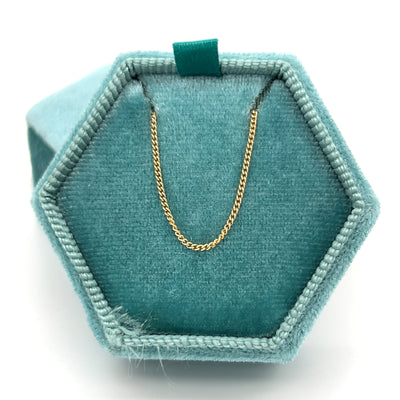 Kelly Waters Black Label Sterling Silver Gold Vermeil 1mm Curb Chain