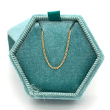 Kelly Waters Black Label Sterling Silver Gold Vermeil 1mm Curb Chain