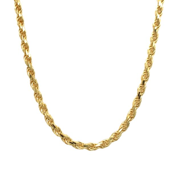 Silver Gold Plated 2.3mm Rope Chain 22"