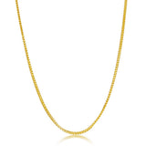 Sterling Silver Gold Plated 1.5mm Franco Chain 18"